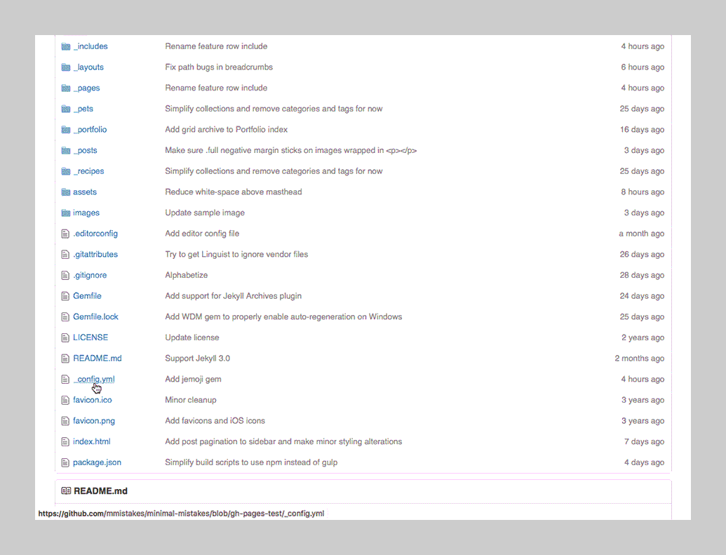 editing _config.yml file